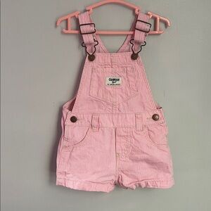 OshKosh B'gosh Pink Pinstripe Shortalls